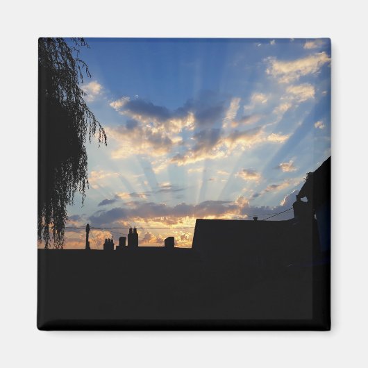 Sunburst bij zonsondergang magneet (Voorkant)