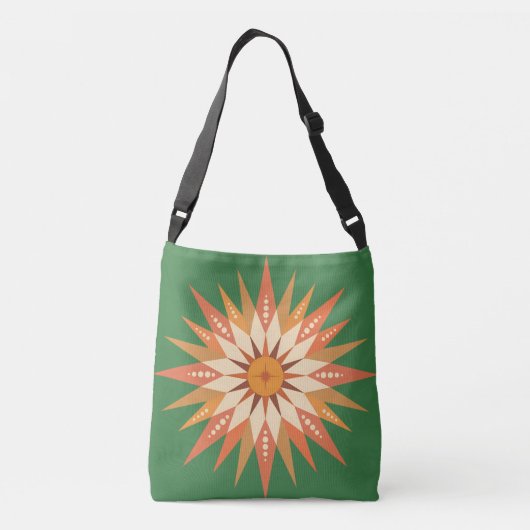Sunburst Boho-Canvas tassen (Achterkant)