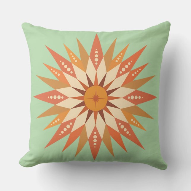 Sunburst Boho Kussen (Voorkant)