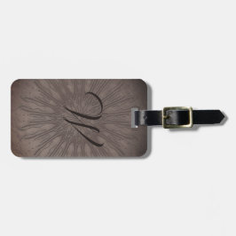 Sunburst boho mandala bagagelabel