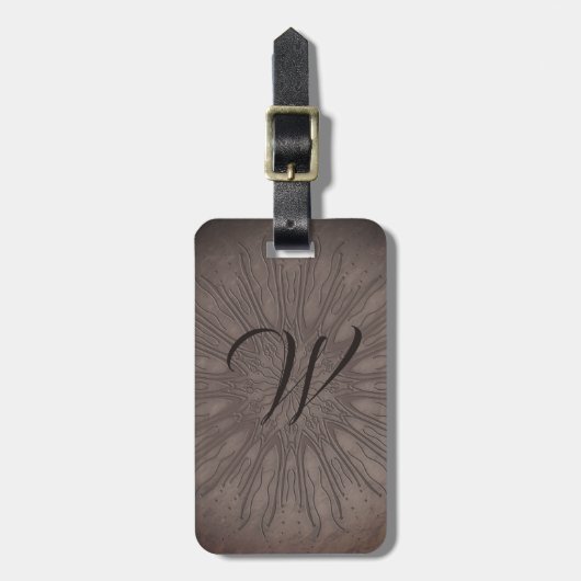 Sunburst boho mandala bagagelabel (Voorkant verticaal)