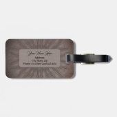 Sunburst boho mandala bagagelabel (Achterkant horizontaal)