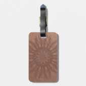 Sunburst boho mandala bagagelabel (Achterkant verticaal)