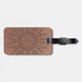 Sunburst boho mandala bagagelabel