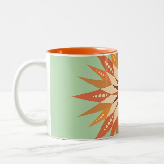 Sunburst Boho Tweekleurige Koffiemok (Links)
