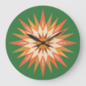 Sunburst Boho Wall Clock Grote Klok (Voorkant)