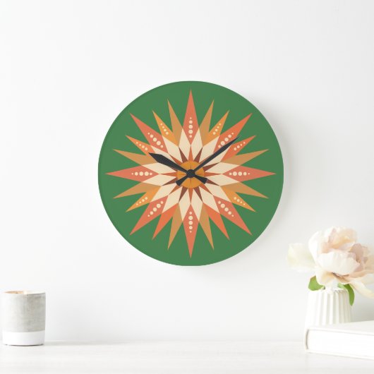 Sunburst Boho Wall Clock Grote Klok (Huis)