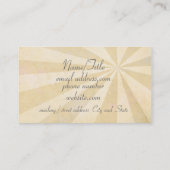 sunburst business card template ecru shabby chic visitekaartje (Achterkant)