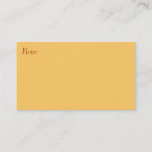 Sunburst Business/Profile Card Visitekaartje (Achterkant)