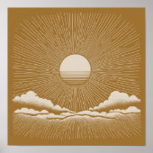  Sunburst Celestial Boho Natuur-geïnspireerd Poster (Voorkant)