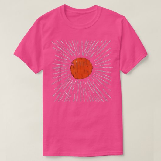 Sunburst  Comfort Kleuren Kleding geverfd Boho T-shirt (Design voorkant)