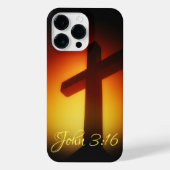 Sunburst Cross John 3:16 iPhone Hoesje (Achterkant)