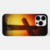 Sunburst Cross John 3:16 iPhone Hoesje (Achterkant horizontaal)