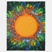 Sunburst Daisy Fleece Deken (Voorkant)