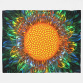 Sunburst Daisy Fleece Deken (Voorkant (Horizontaal))