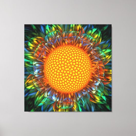 "Sunburst Daisy" uitgerekte canvas print (Voorkant)