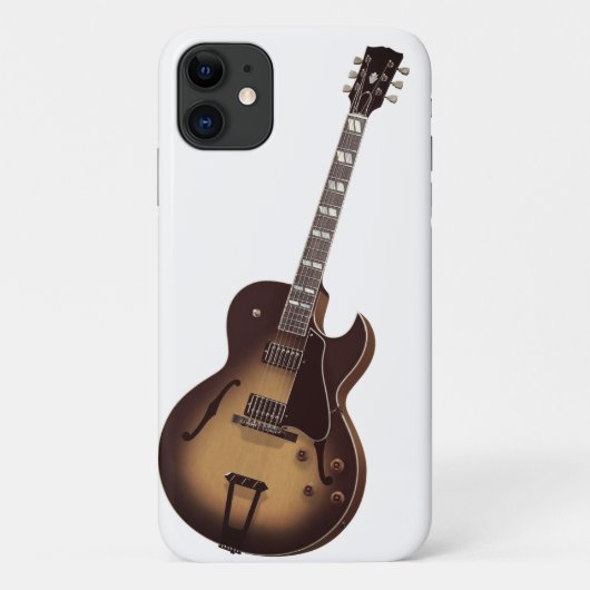Sunburst elektrische gitaar iPhone 11 hoes (Achterkant)