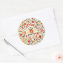 Sunburst en bloemenpatroon Litha