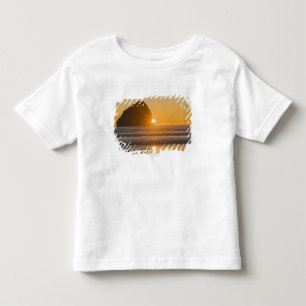 Sunburst en Haystack Rock in Cape Kiwanda Kinder Shirts