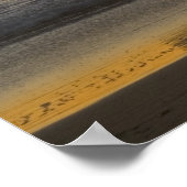 Sunburst en Haystack Rock in Cape Kiwanda Poster (Hoek)