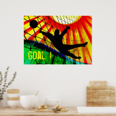Sunburst en Net Soccer Goalie Poster (Keuken)