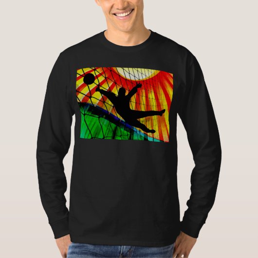 Sunburst en Net Soccer Goalie T-shirt (Voorkant)
