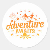 Sunburst Energy Ronde Sticker (Voorkant)