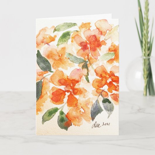 Sunburst Flowers Moederdag Kaart (Voorkant)