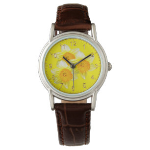 Sunburst Golden Daffodils, Damanenhorloge Horloge