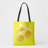 Sunburst Golden Daffodils, Full Print Canvas tas (Voorkant)