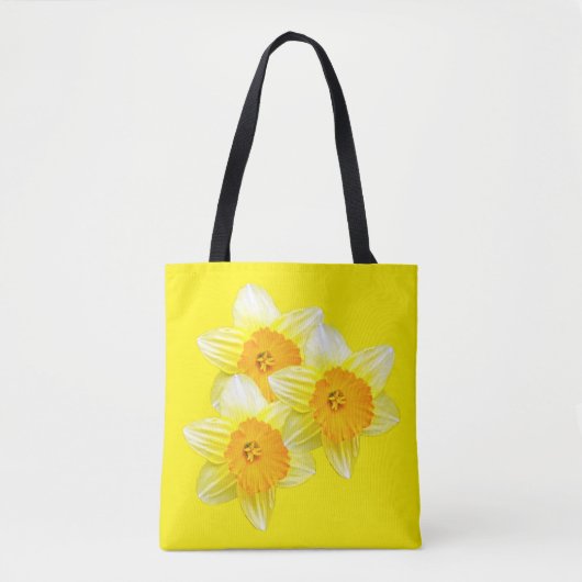 Sunburst Golden Daffodils, Full Print Canvas tas (Voorkant)