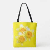 Sunburst Golden Daffodils, Full Print Canvas tas (Achterkant)