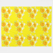 Sunburst Golden Daffodils, Lge Fleece Blanket Deken (Voorkant (Horizontaal))