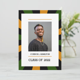 Sunburst | Groen Oranje zwart fototoestel Afstuder Kaart