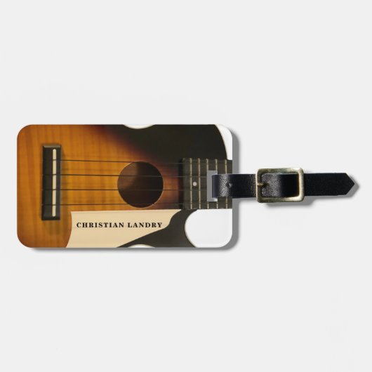 Sunburst Guitar Ukulele Customize Bagagelabel (Voorkant horizontaal)