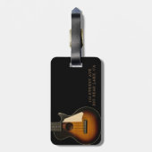 Sunburst Guitar Ukulele Customize Bagagelabel (Achterkant verticaal)