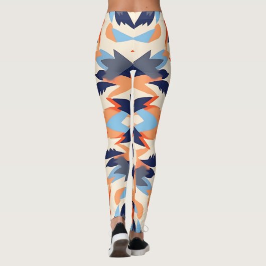 Sunburst Ikat Pattern Leggings (Achterkant)