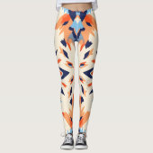 Sunburst Ikat Pattern Leggings (Voorkant)