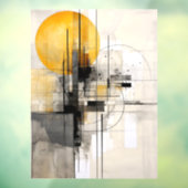 Sunburst in zwart en goud raamsticker (Vel 3)