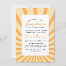 Sunburst kleine straal van zonneschijn Baby shower