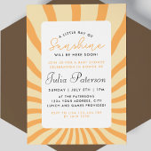 Sunburst kleine straal van zonneschijn Baby shower Kaart