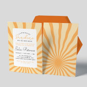 Sunburst kleine straal van zonneschijn Baby shower Kaart