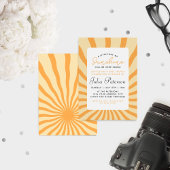 Sunburst kleine straal van zonneschijn Baby shower Kaart