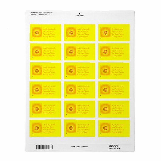 Sunburst Labels (Full Sheet)
