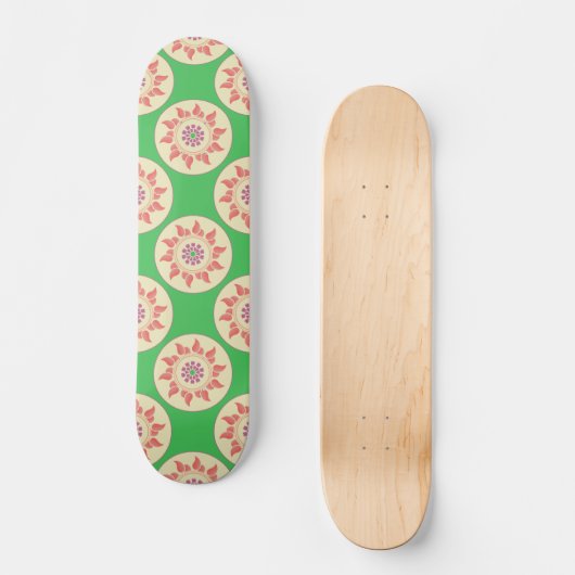 Sunburst Mandala Schaats Deck Persoonlijk Skateboard (Voorkant)