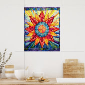 Sunburst Medallion Quilt Poster (Keuken)