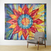 Sunburst Medallion Quilt Wandkleed (In Situ (horizontaal))