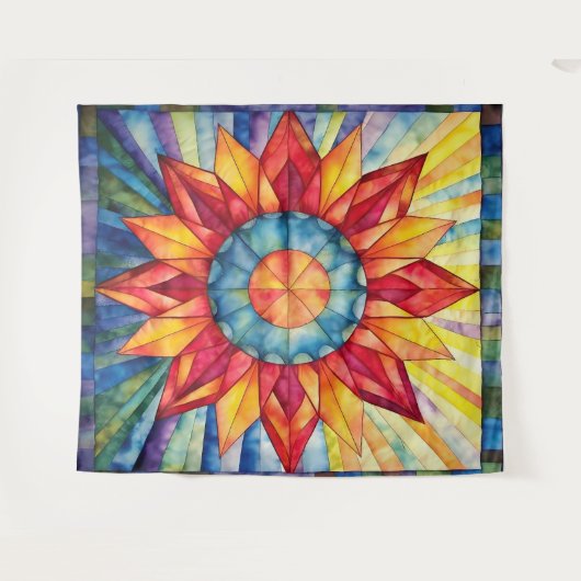 Sunburst Medallion Quilt Wandkleed (Voorkant (horizontaal))