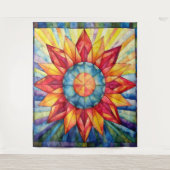 Sunburst Medallion Quilt Wandkleed (Voorkant)