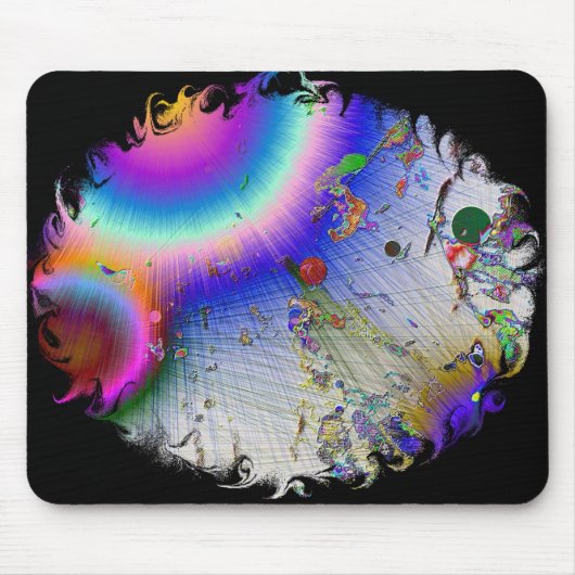 Sunburst met ovaal Lijst Muismat (Voorkant)